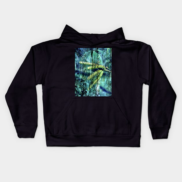 Archaic Blue Dream Kids Hoodie by SILVA_CAPITANA